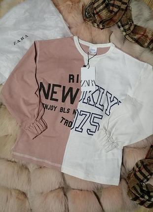 Кофта кофточка футболка реглан лонгслив блуза для девочки, zara 4