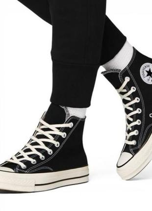 Фірмові кеди 💥converse 💥chuck 70 classic high 162050c black текстиль. конверси оригінал original