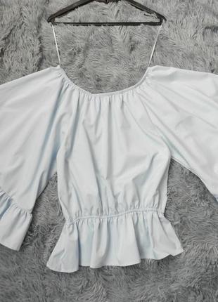 ⛔✅ шикарная блуза с пышными рукавами волнами