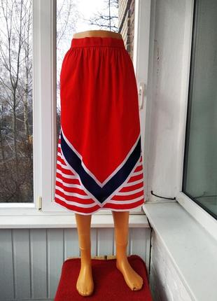Красивая яркая юбка миди шотландка2 фото