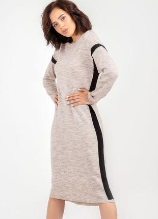 Триктажне сіре плаття / платье серое трикотажное1 фото