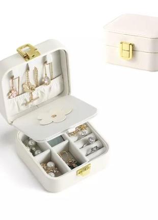 Шкатулка для украшений с зеркалом, маленькая дорожная шкатулка