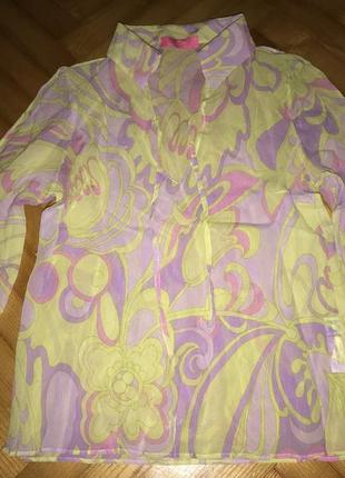 Шёлковая тончайшая блуза в стиле emilio pucci! p.-36
