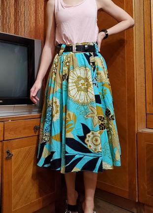 Винтажная пышная юбка солнце клёш винтаж vintage2 фото