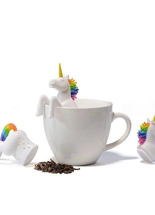 Силиконовый заварник для чая в форме единорога милый єдиноріг фильтр прикольный
