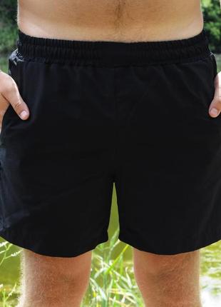 Шорты мужские для купания черные | пляжные мужские шорты черного цвета | чоловічі пляжні шорти1 фото