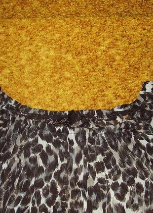 Шифонова блузка леопард принт2 фото