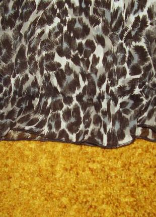 Шифоновая блузка леопард принт4 фото