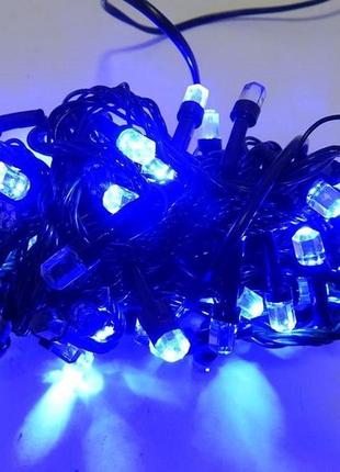 Светодиодная гирлянда на 200 led "кристаллы" электрическая с контроллером синяя