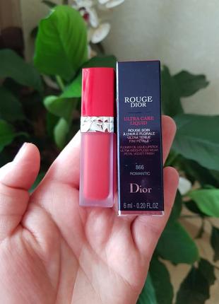 Жидкая помада для губ с цветочным маслом rouge dior ultra care liquid