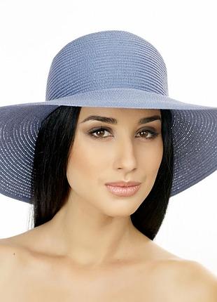 Летняя женская шляпа поля средние 10.5 см цвет джинс