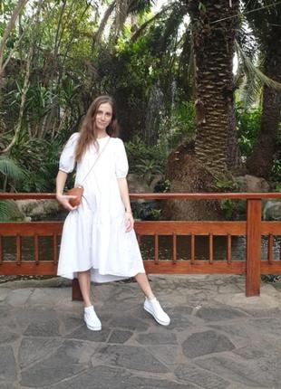 Хлопковое летнее платье zara 3