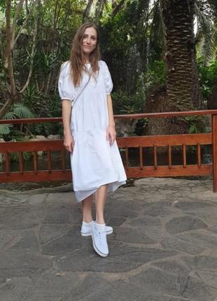 Хлопковое летнее платье zara 4
