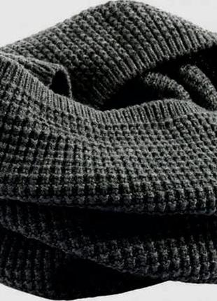 Снуд для жінки h&m 0199496 one size  графіт (темно-сірий) 67258