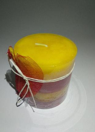 Свічка циліндрична ароматизована манго 7,5 см*7,2 див.3 фото