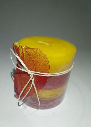Свічка циліндрична ароматизована манго 7,5 см*7,2 див.2 фото