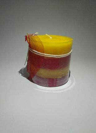Свічка циліндрична ароматизована манго 7,5 см*7,2 див.5 фото