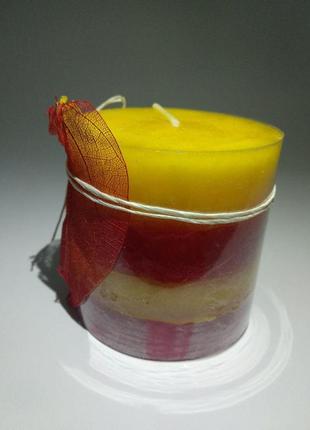 Свічка циліндрична ароматизована манго 7,5 см*7,2 див.4 фото