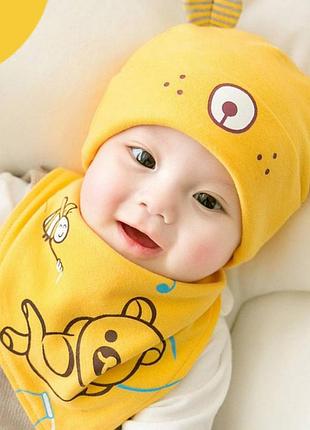 Шапка + хомут bear желтый