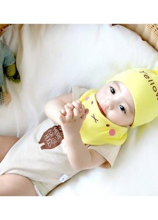 Шапка + хомут yellow желтый