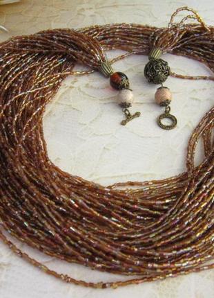 Длинные бусы-трансформер" моника 018" 115см