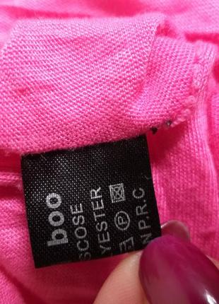 Beck boo. трикотажный шарф. широкий шарф. капор. снуд. ярко-розовый, фуксия.6 фото