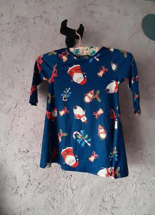 Детское новогоднее платье санта клаус новый год дед мороз 2 3 года 92-98 рост нового года резьбо