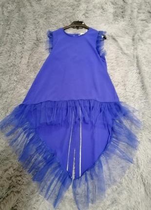 ⛔ блуза рюши удлинённая спинка