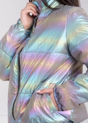 Женская разноцветная куртка курточка весна демисезон4 фото