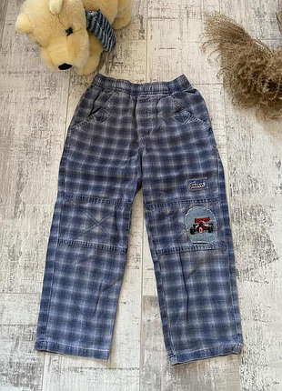 Детские штаны в клетку