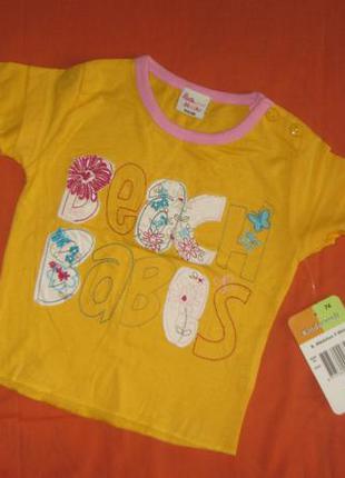 Футболка 6-9 мес с аппликацией