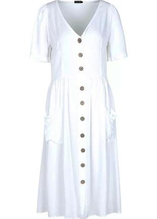 Натуральное белоснежное платье из 100% вискозы2 фото