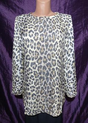 Шелковая блуза,леопардовый принт,hand made