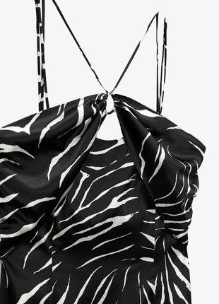 Сукня сукня плаття zara зебровий принт зеброва 5
