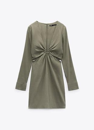 Плаття сукня zara хакі 3