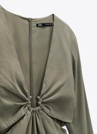 Плаття сукня zara хакі 4