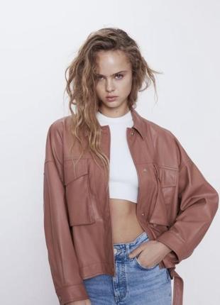 Куртка из искусственной кожи из новой коллекции zara размер l