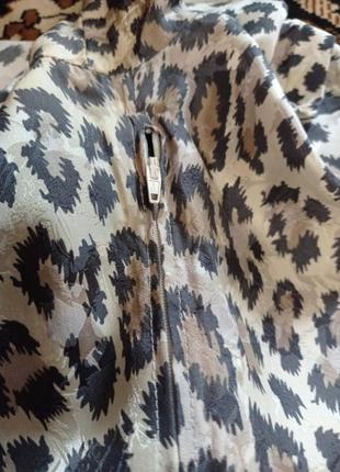 Шелковая блуза,леопардовый принт,hand made5 фото