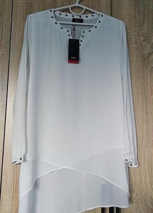 Шикарна нова біла блузка блузочка блуза блузон розмір 52-54