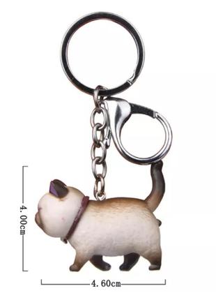 🐱🌸 милый брелок для ключей "бежевый сиамский котик" кот котенок