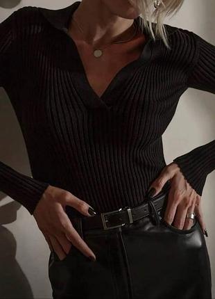 Кофта водолазка поло