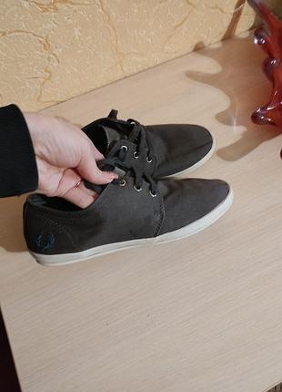 Fred perry текстильные мокасины кеды