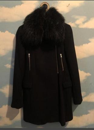 Стильное пальто zara,  теплое пальто, пальто оверсайз, косуха