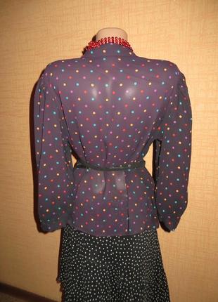 Симпатичная блуза в разноцветный горох.3 фото