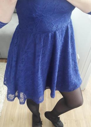 Стильное синее летнее платье стильне синє літнє плаття divided by h&m4 фото