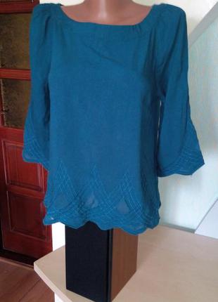 Біла блузка з рукавом 3/4