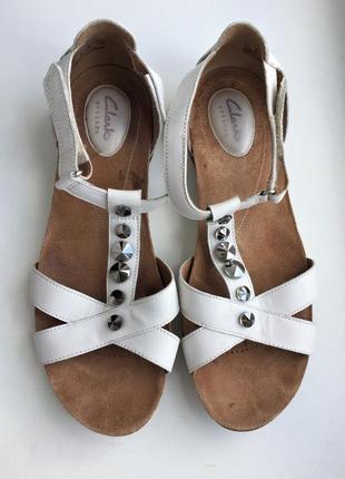 Кожаные босоножки clarks 40 р. сандалии натуральная кожа, кожаные босоножки