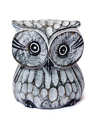 Статуетка дерев'яна декоративна сова висота 7см