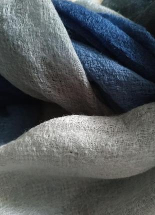 Massimo dutti оргомный градиентный палантин шаль шарф5 фото
