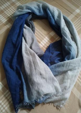 Massimo dutti оргомный градиентный палантин шаль шарф3 фото